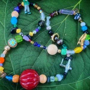 Eclectic Multicolor Beaded Necklace